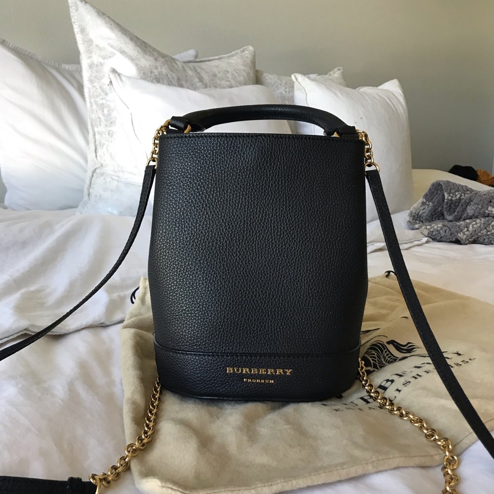 BURBERRY Prorsum Leather Bucket Backpack
